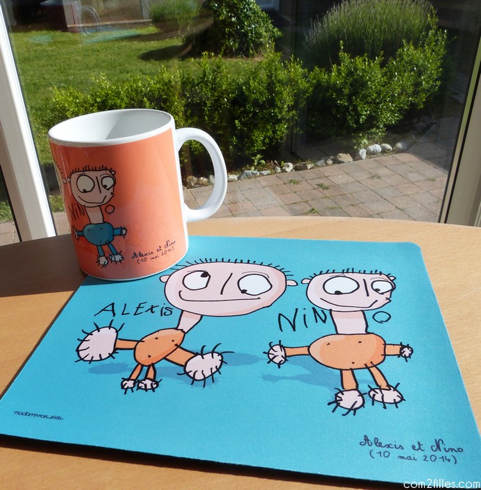 tapis de souris mug madame pop and kids