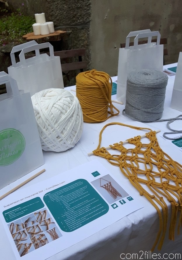 Craft night nantes - atelier DIY - macrame