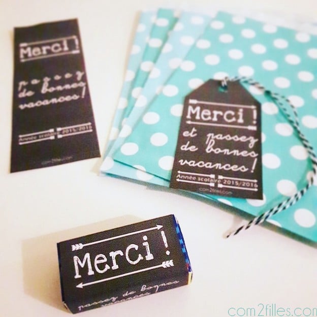 gift tag - cadeau merci maitresse