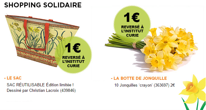 shopping solidaire - truffaut - jonquille - curie