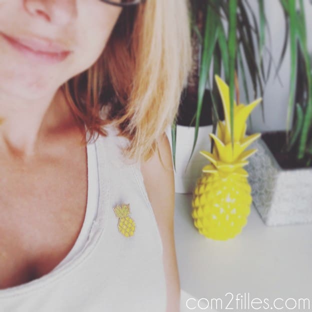 bijou miyuki - broche ananas - brickstitch