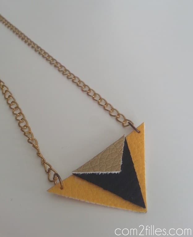 collier DIY - simili cuir