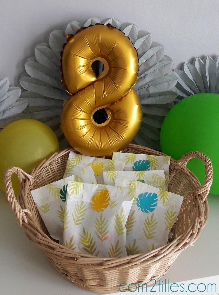 Idées cadeaux d'invité pour anniversaire : sachets customisés