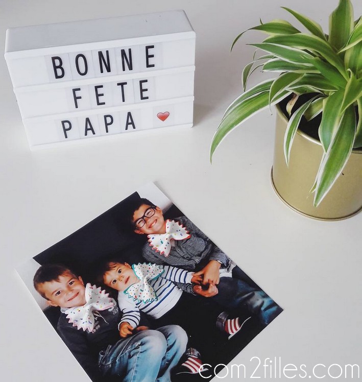 bonne fete papa - carte pates farfalles - noeuds papillon