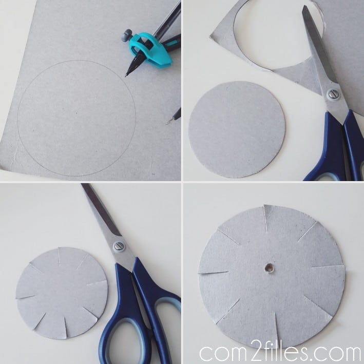 disque kumihimo - carton - diy