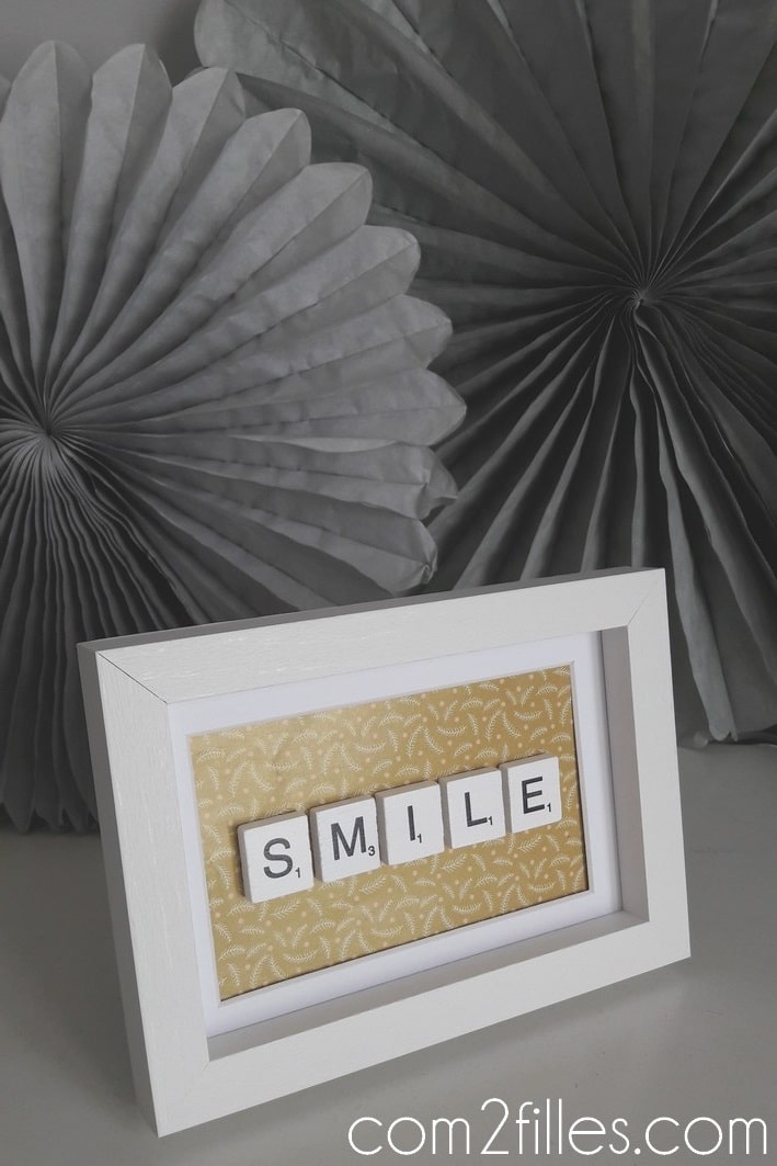 deco maison DIY - cadre smile scrabble