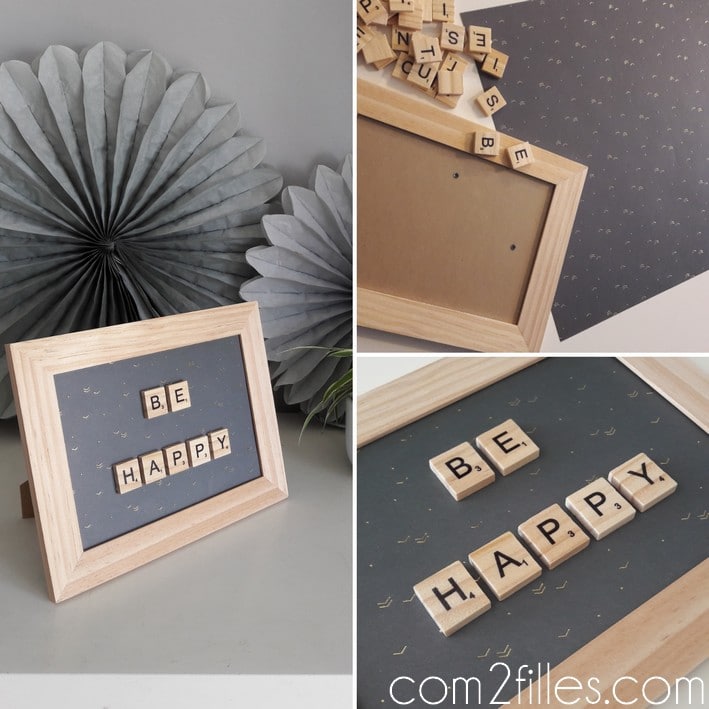 tuto - deco maison - cadre smile scrabble