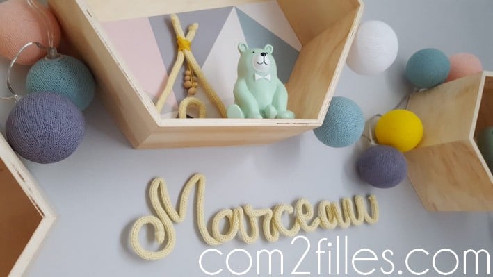 prenom tricotin marceau - cadeau naissance diy