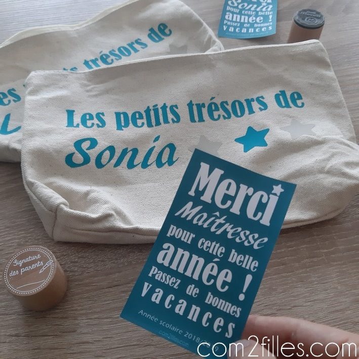 Idee cadeau maitresses 2019 - tampons - pochette - carte