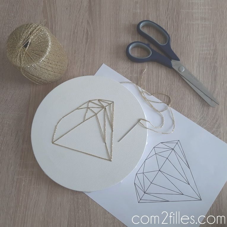 origami - chassis - broderie - diamant