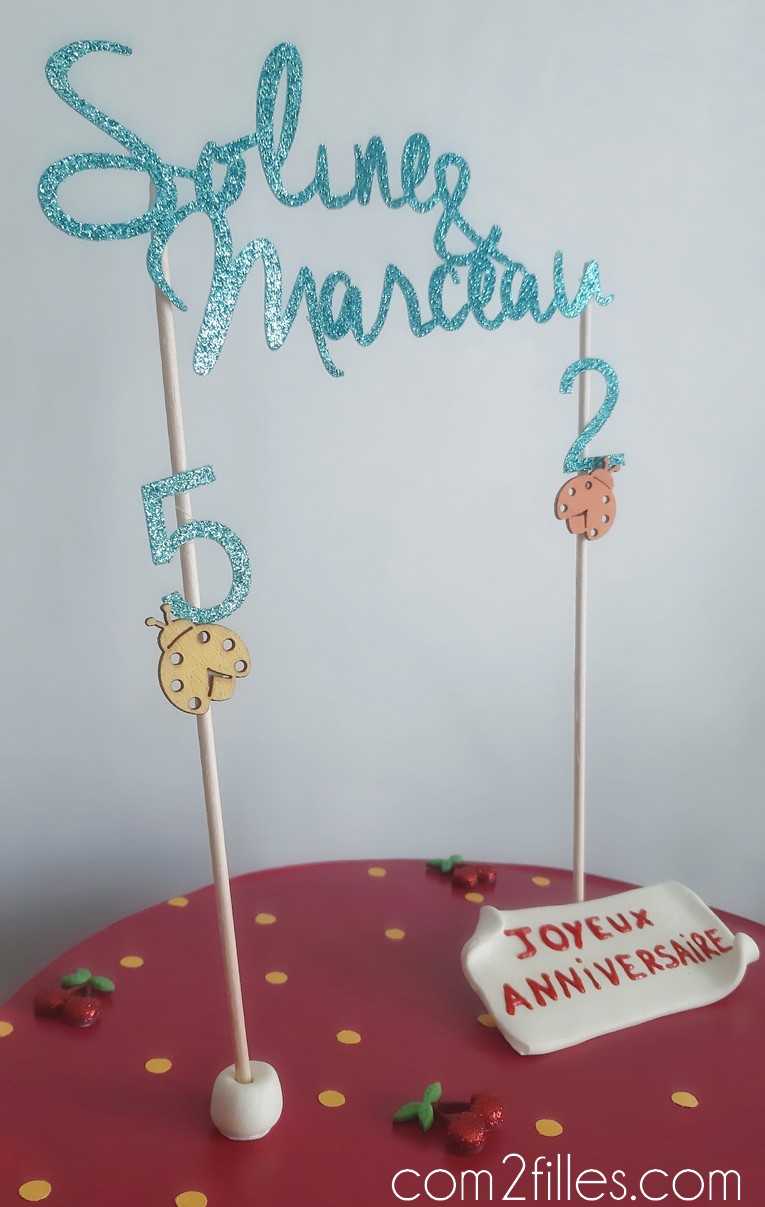 cake topper - papier - machine decoupe - cricut