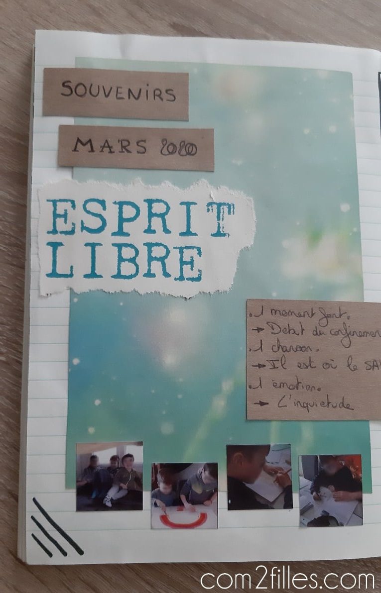 souvenir confinement - collage creatif - carnet - mars 2020