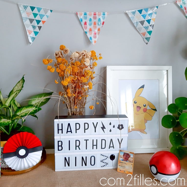 Deco anniversaire Pokemon - Les fantaisies de Valerie