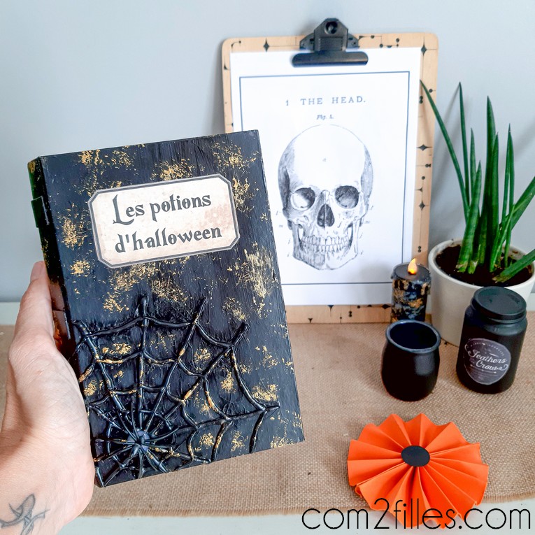 Déco halloween - livre potions - DIY