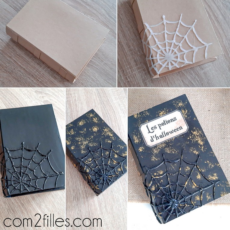 DIY halloween - boite livre carton cultura