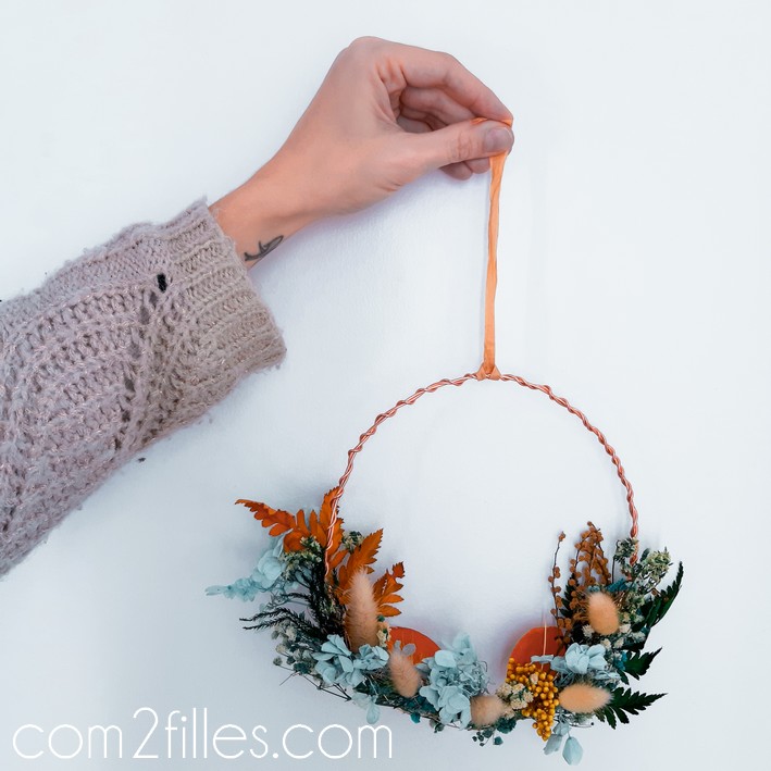 DIY - couronne fleurs séchées