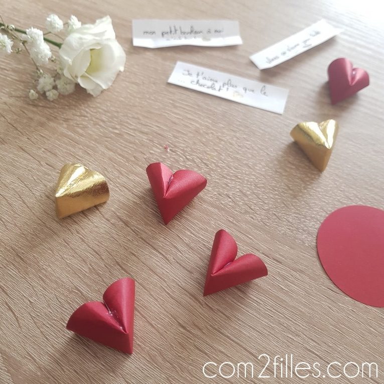 DIY - Fortune cookie en papier - saint-valentin