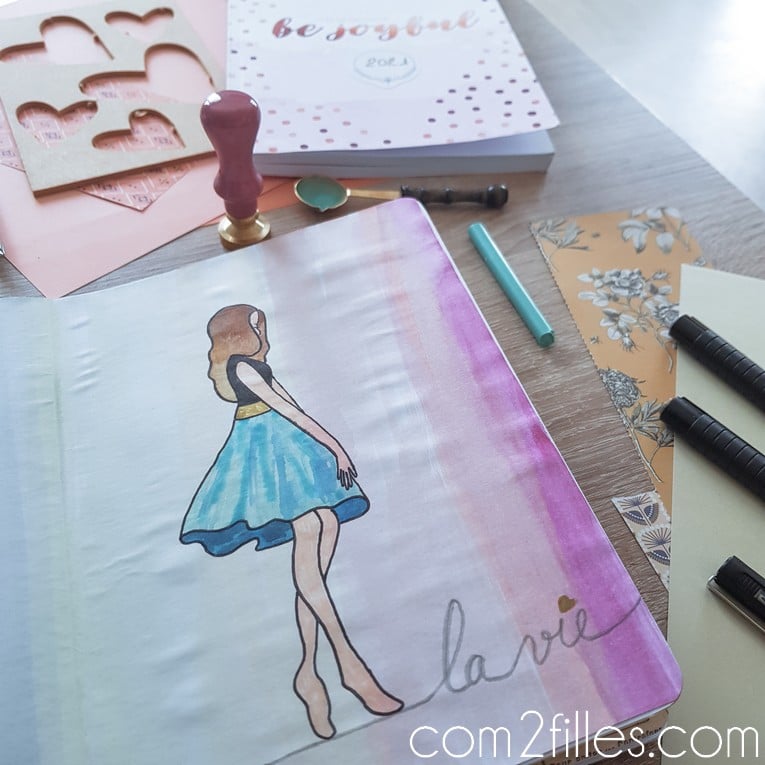 journal créatif - illustration femme