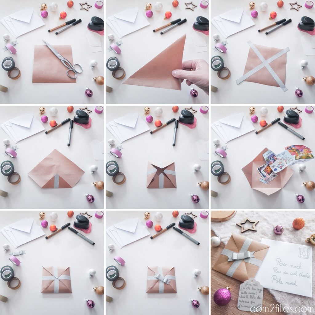 Lettre pere noel - diy - papier - cadeau