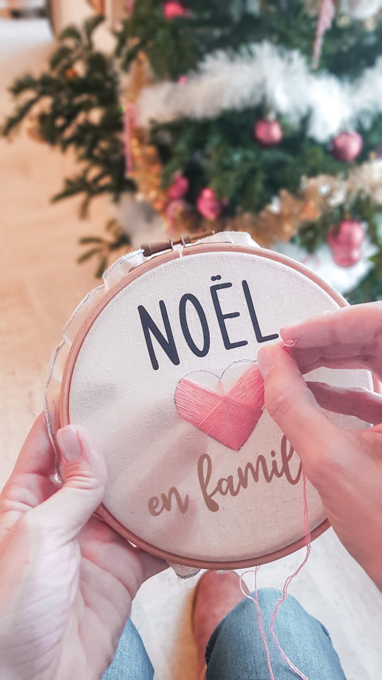 Tambour noel - famille - coeur