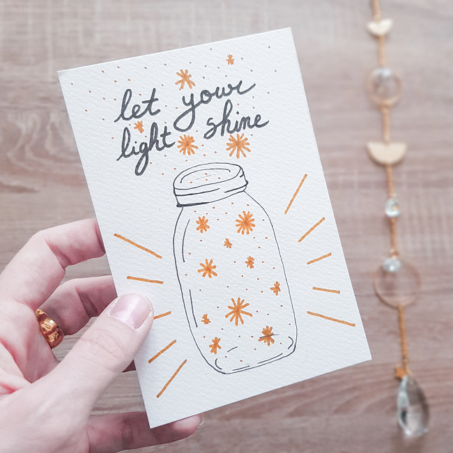 Let your light shine - hand lettering