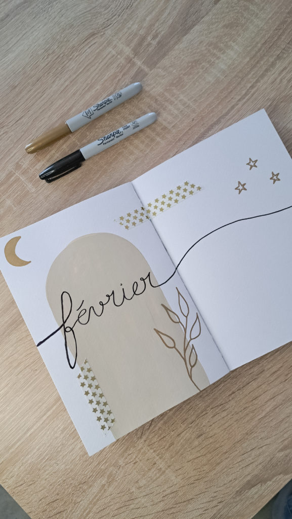 page février bullet journal - arche