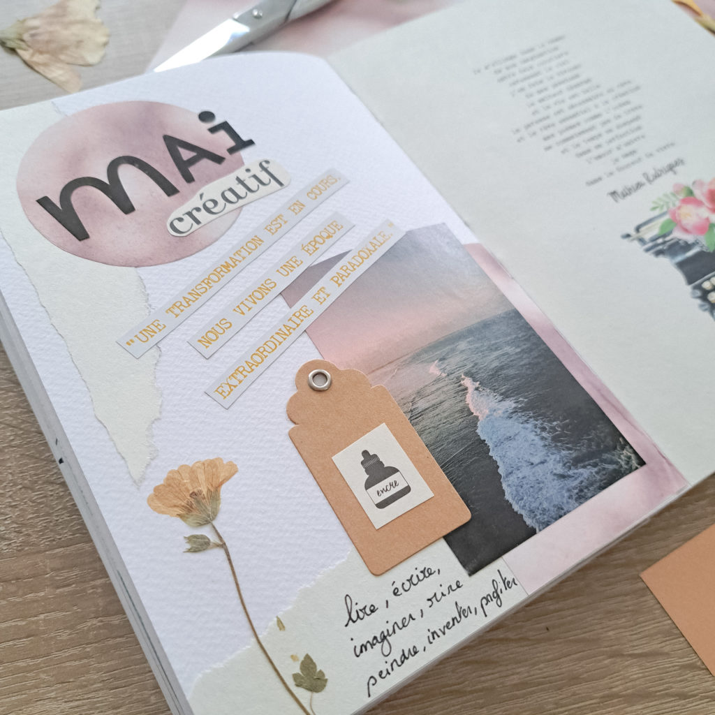 page mai bullet journal - créatif