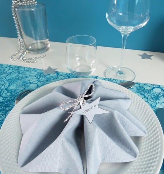 pliage serviette etoile - deco table fete