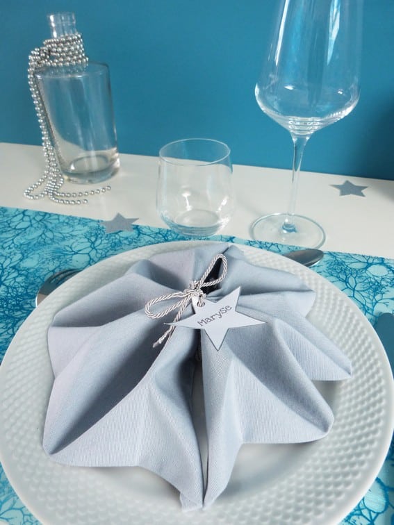 pliage serviette etoile - deco table fete